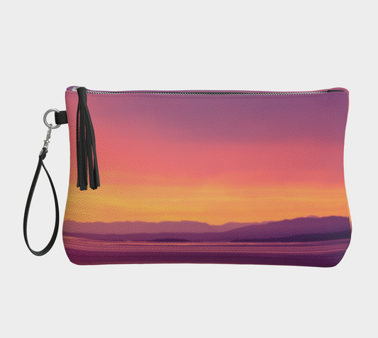 Vancouver Island Sunset Vegan Leather Makeup Bag