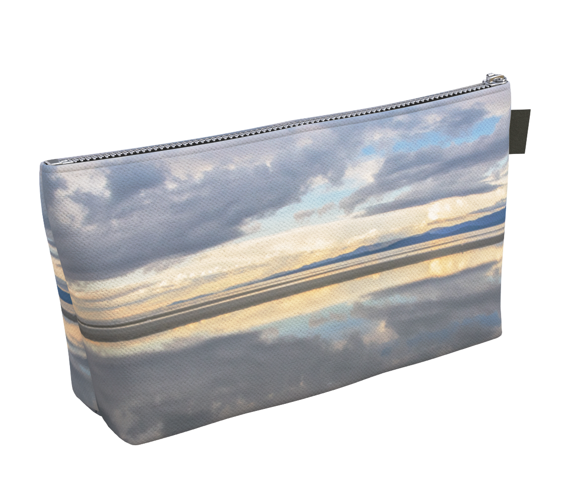 Light Language Parksville Beach Makeup Bag by Vanislegoddess.com is available in 2 sizes.