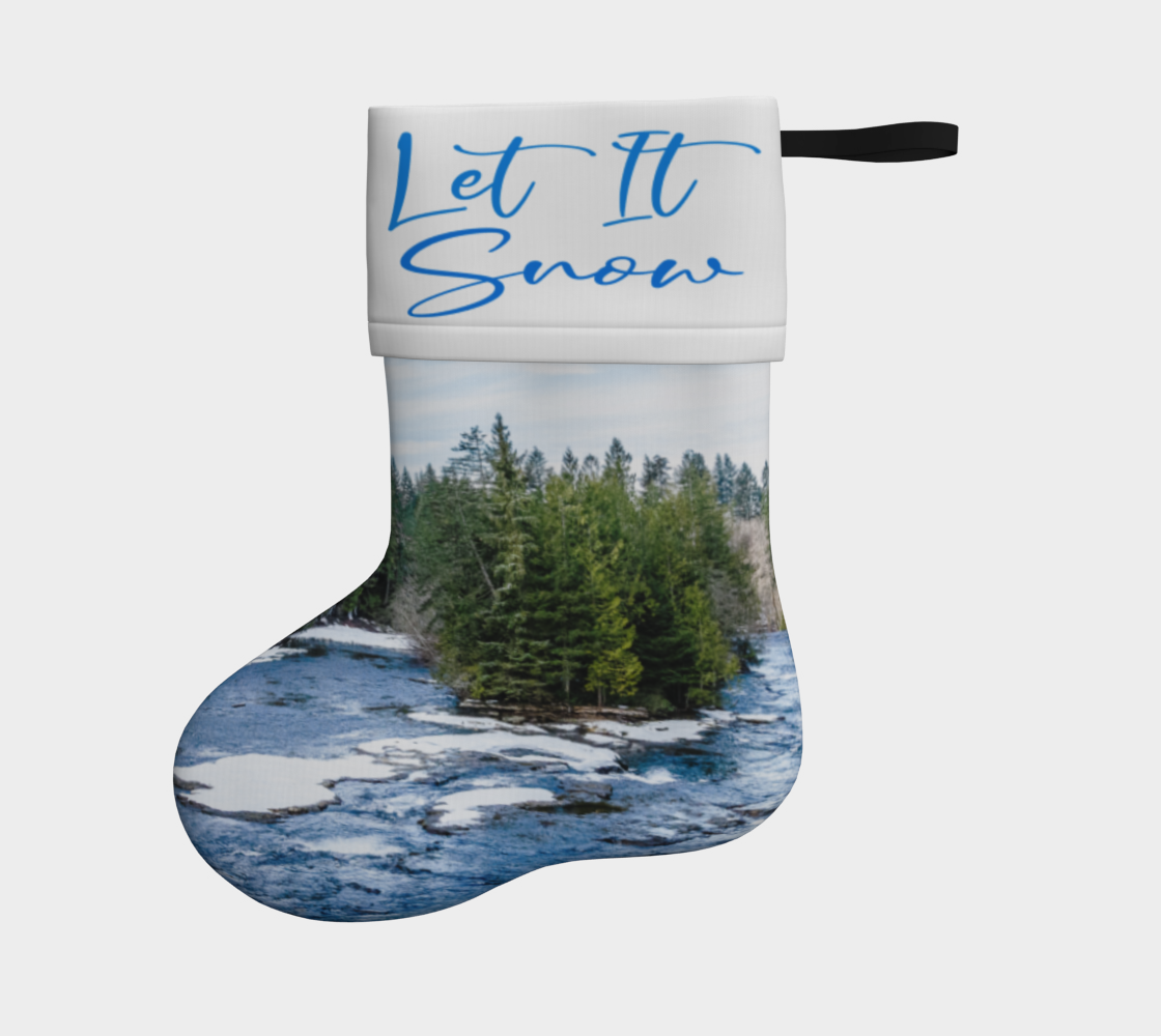 Let It Snow Comox Lake Holiday Stocking