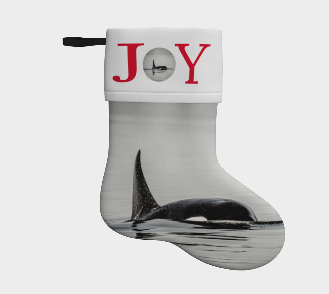 Joy Orca Holiday Stocking