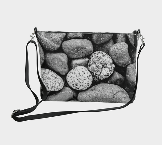 Beach Rocks Vegan Leather Crossbody Purse