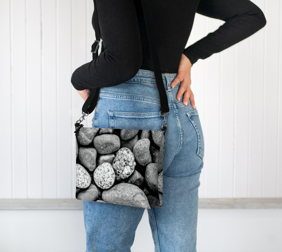 Beach Rocks Vegan Leather Crossbody Purse