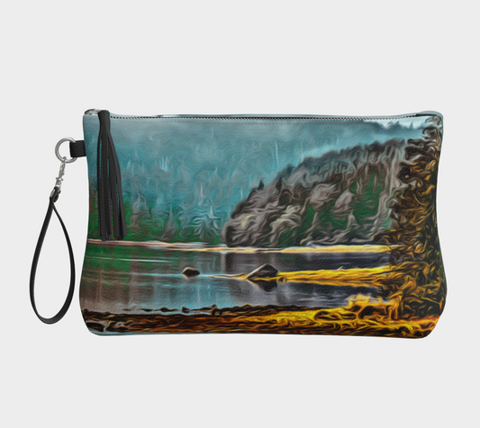 Wild Pacific Ucluelet Inlet Vegan Leather Makeup Bag