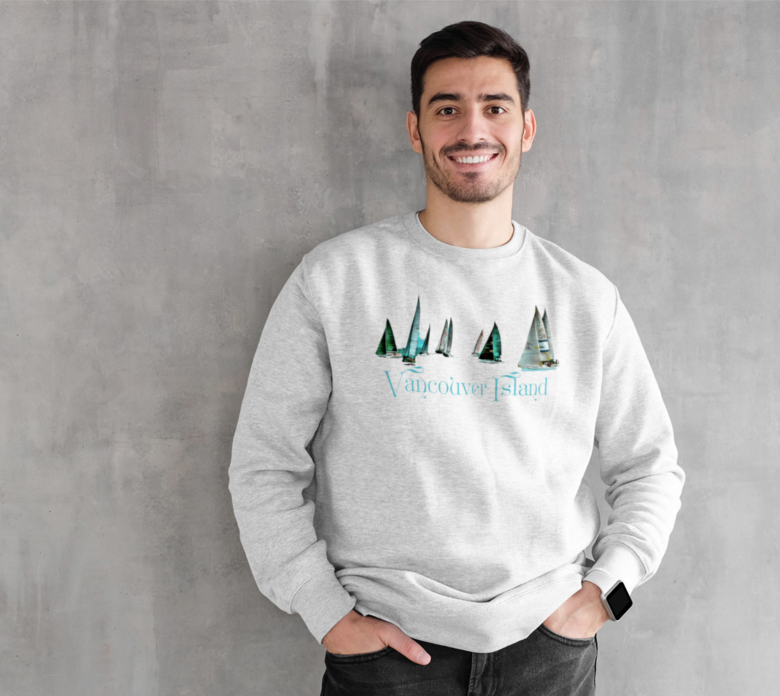 Sail Away Vancouver Island Crewneck Sweatshirt What’s better than a super cozy sweatshirt? A super cozy sweatshirt from Van Isle Goddess!  Super cozy unisex sweatshirt for those chilly days.  Excellent for men or women.   Fit is roomy and comfortable. 