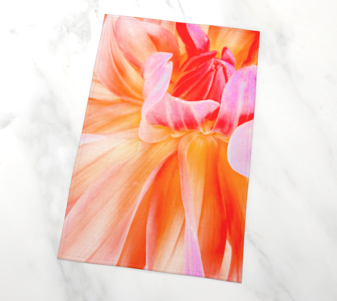 Summer Dahlia Tea Towel