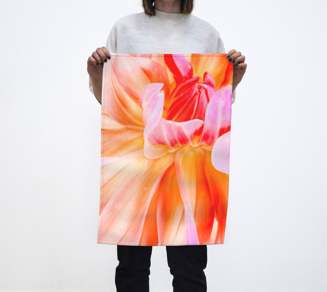 Summer Dahlia Tea Towel