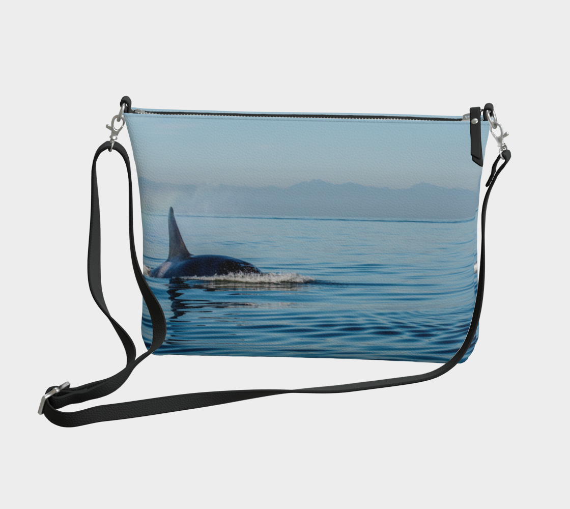 Orca Spray Vegan Leather Crossbody Purse