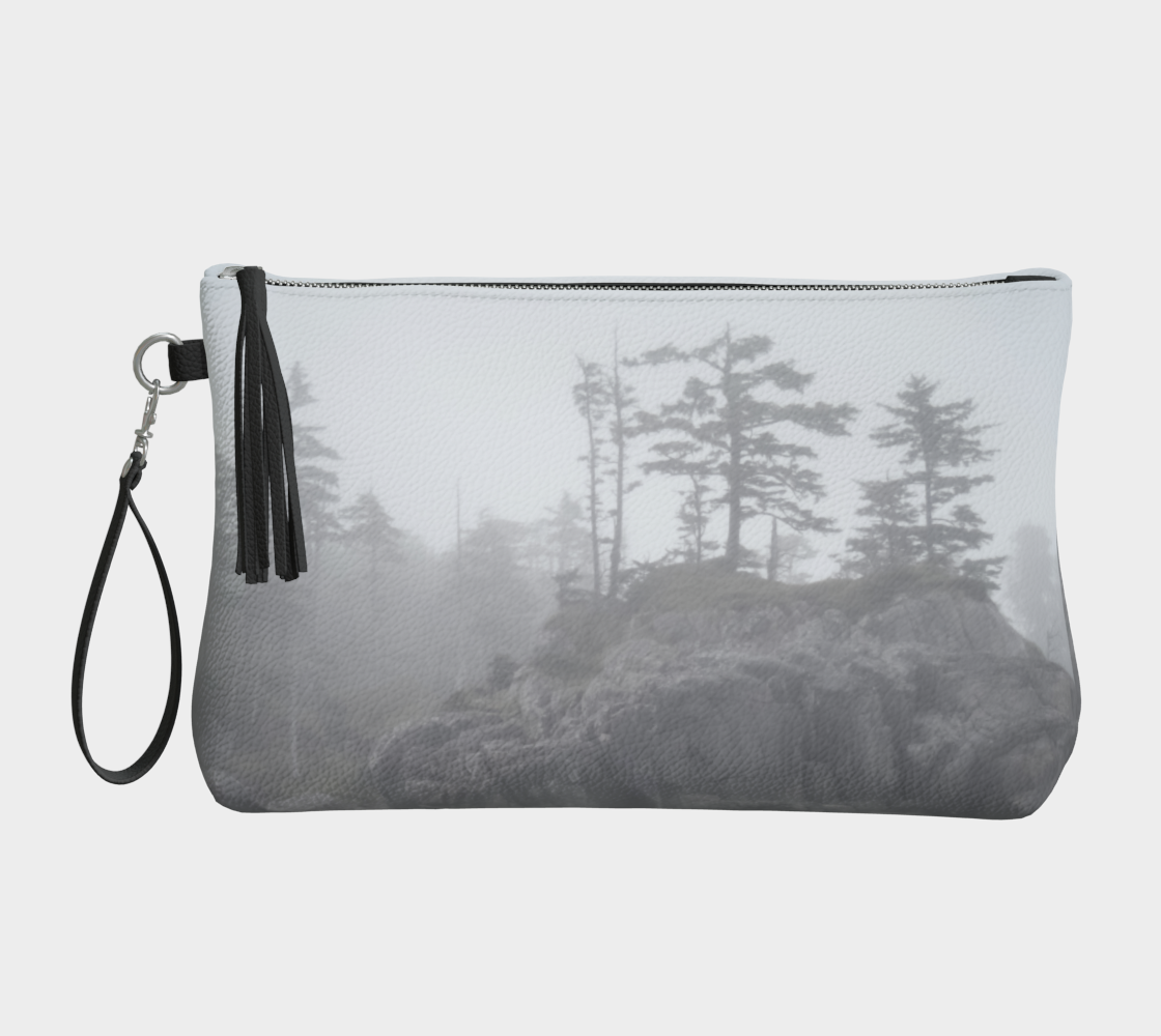 West Coast Ocean Fog Vegan Leather Makeup Bag