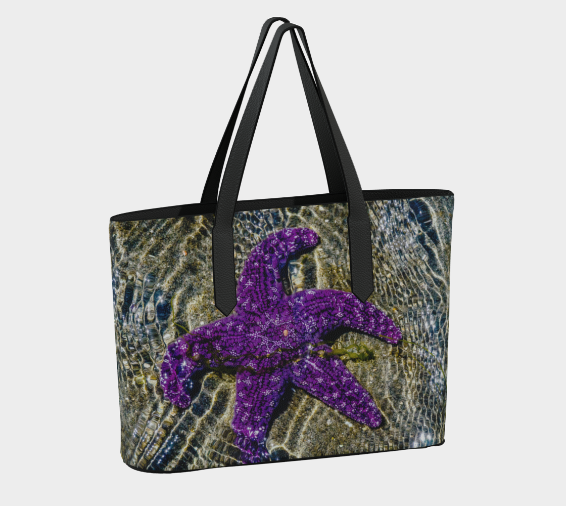 Amazing Starfish Vegan Leather Tote Bag