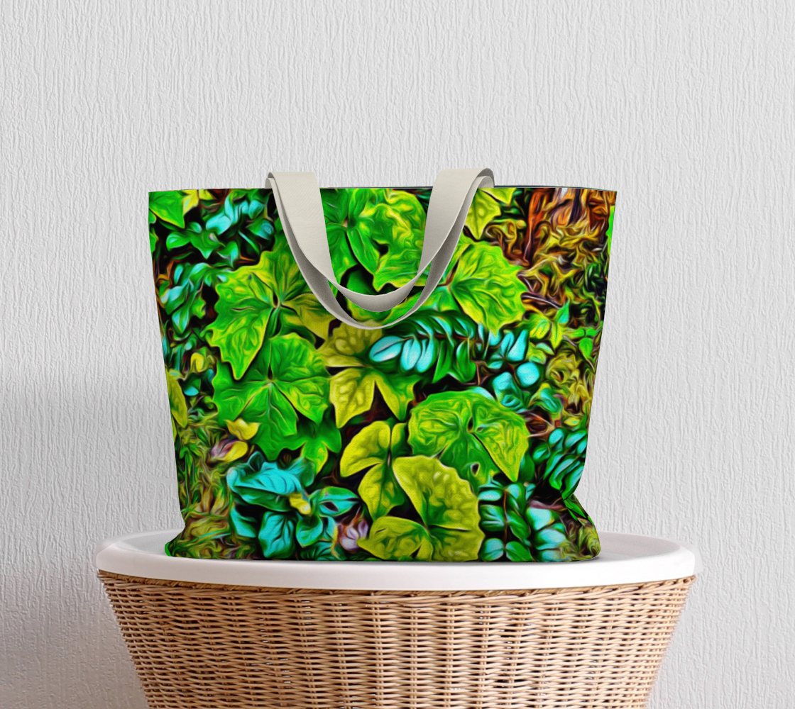 Van Isle Goddess Forest Floor Cathedral Grove oversized Market Tote.