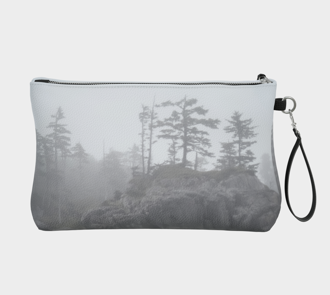 West Coast Ocean Fog Vegan Leather Makeup Bag