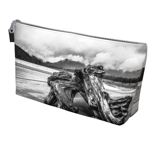 Driftwood Monument Makeup Bag by Van Isle Goddess Vancouver Island available in 2 sizes.