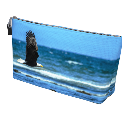 Fly Like An Eagle Makeup Bag by Van Isle Goddess Vancouver Island available in 2 sizes.