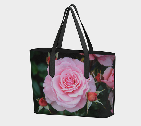 Love Surrounds Vegan Leather Tote Bag