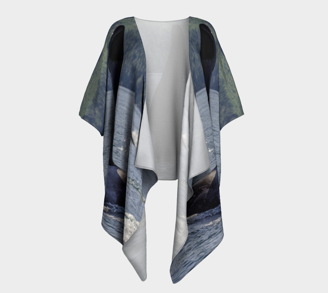 Orca So Close Draped Kimono