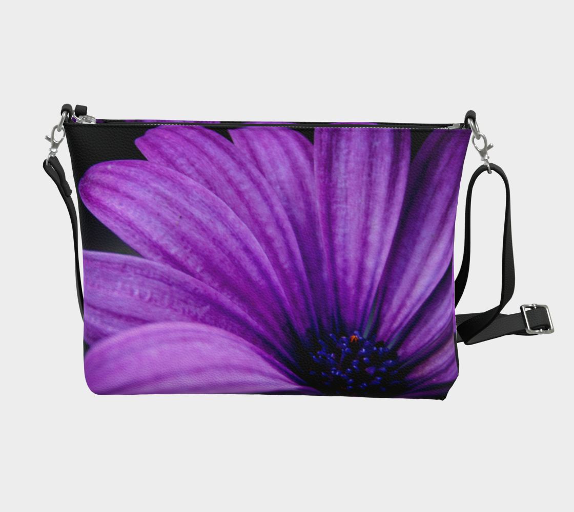 Violet Summer Vegan Leather Crossbody Purse