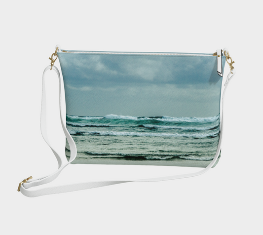 Ocean Calling Long Beach Tofino Vegan Leather Crossbody Purse