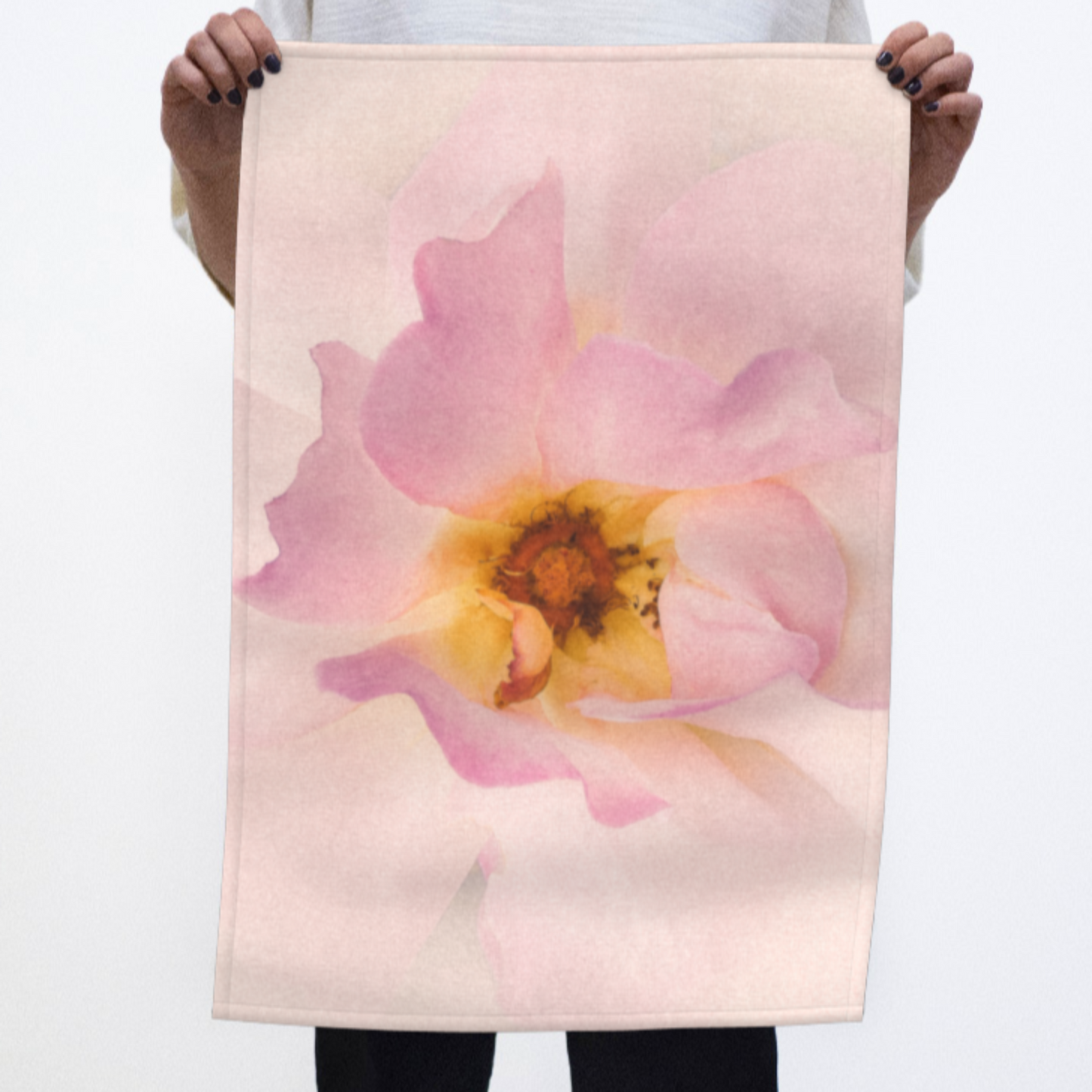 Center of My Universe Rose Tea Towel