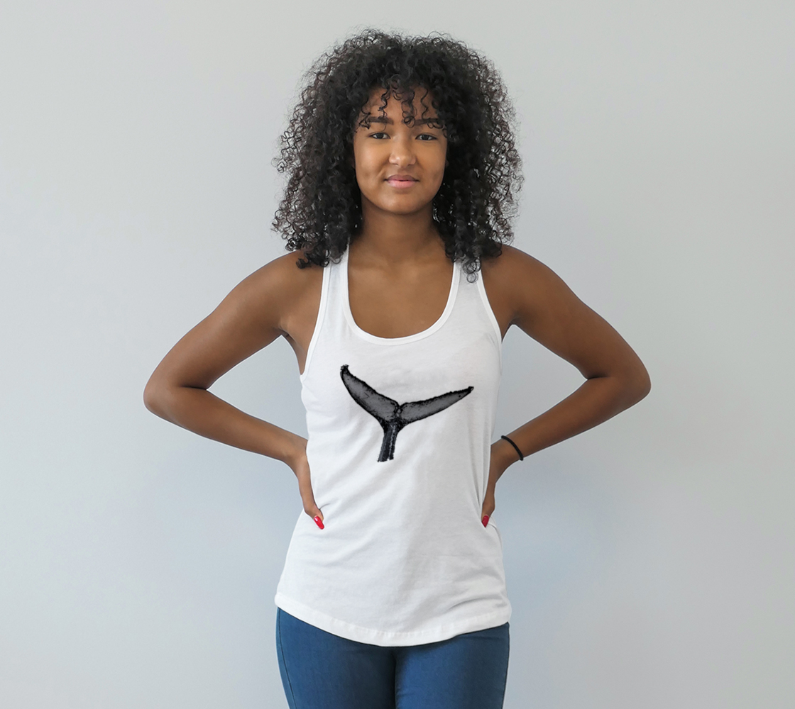 Humpback Whale Tail Racerback Tank Top  Excellent choice for the summer or for working out. Humpback Whale Tail Racerback Tank Top  Excellent choice for the summer or for working out. 