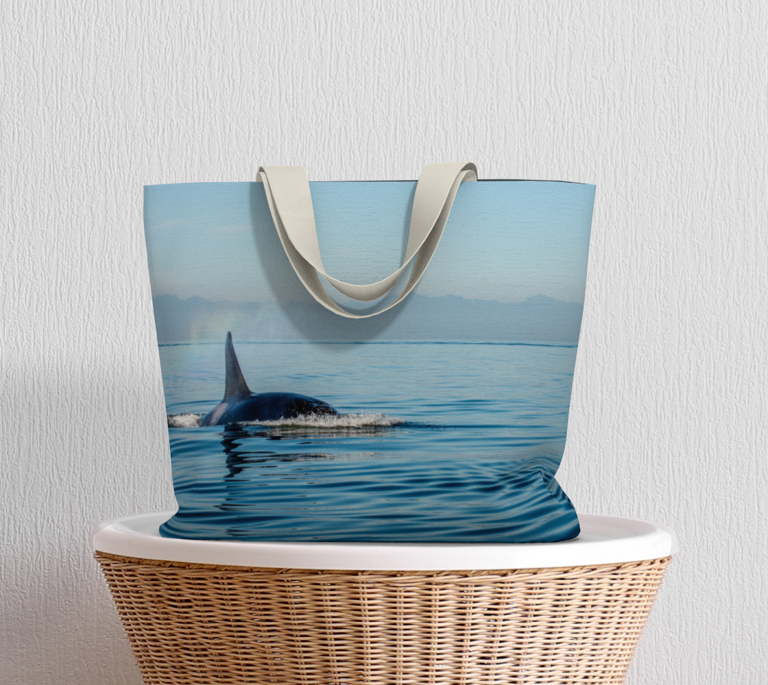 Van Isle Goddess Orca Spray oversized Market Tote.