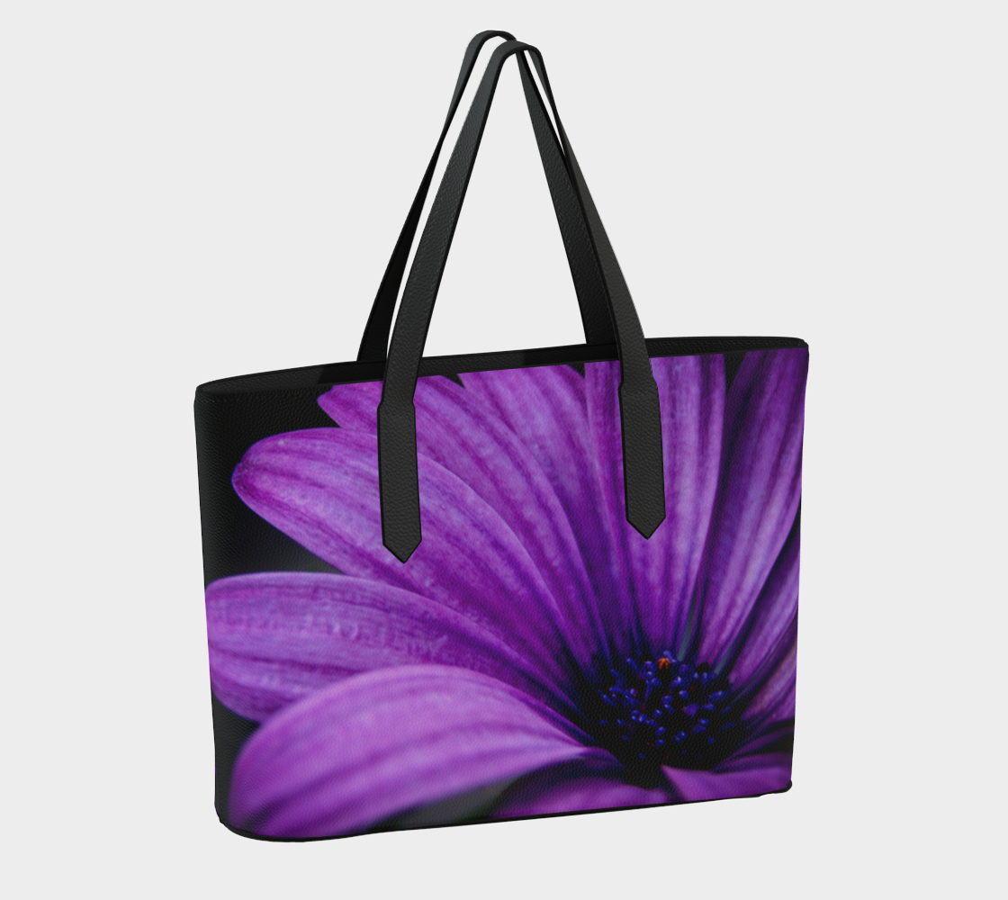 Violet Summer Vegan Leather Tote Bag