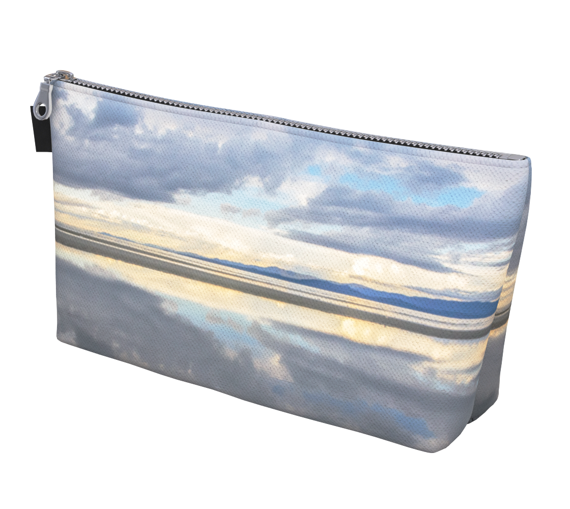 Light Language Parksville Beach Makeup Bag by Vanislegoddess.com is available in 2 sizes.