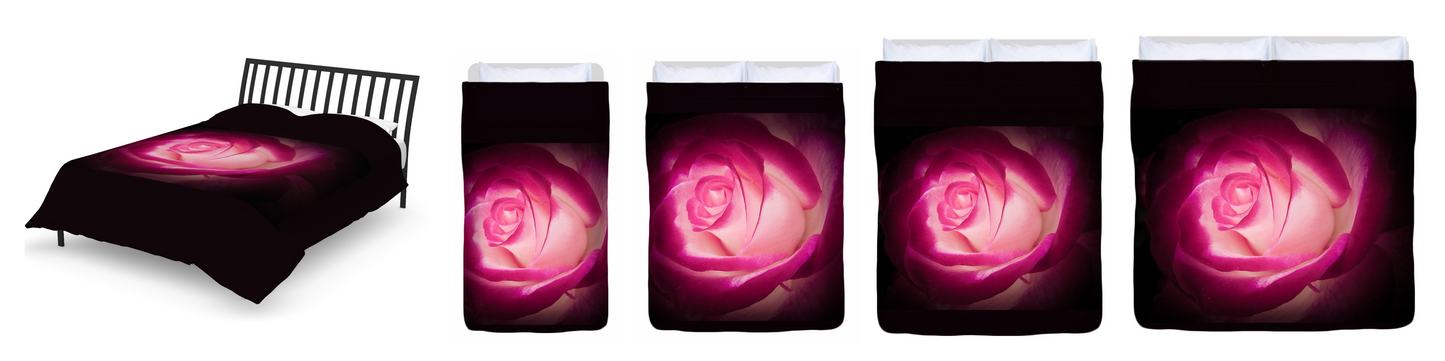 Illuminated Rose Microfibre Duvet Cover