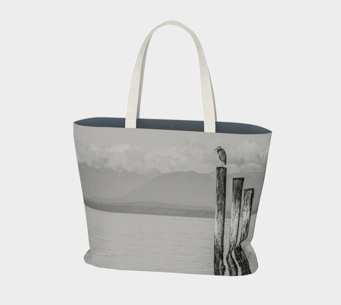 Van Isle Goddess Blue Heron Perch Market Tote