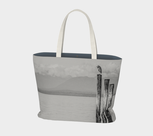 Van Isle Goddess Blue Heron Perch Market Tote