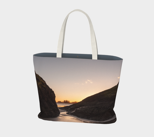 Van Isle Goddess Long Beach Sunset oversized Market Tote.