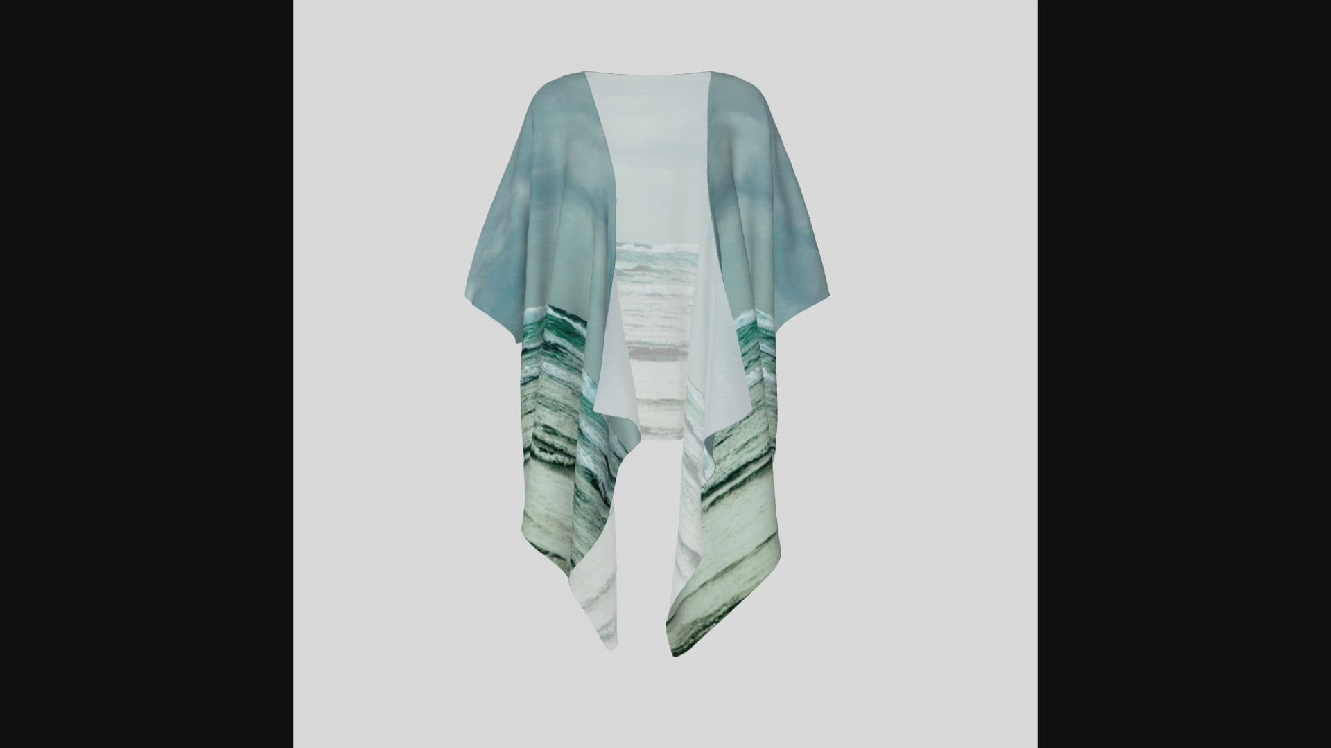 Video of the Ocean Calling draped kimono.