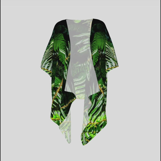 Video of Rainforest draped kimono.
