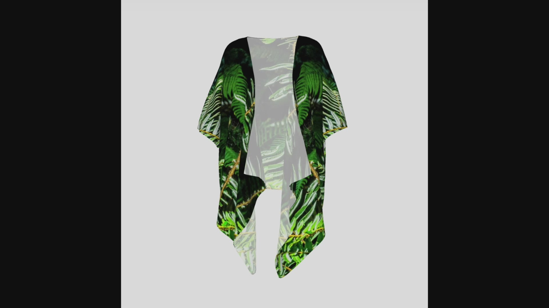 Video of Rainforest draped kimono.
