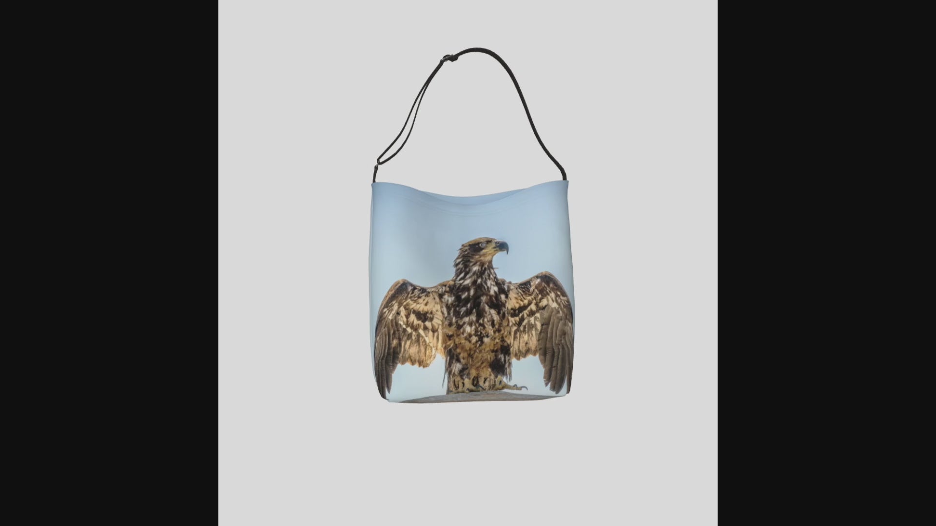 Video of the Thunderbird Eagle Neoprene Day Tote: Majestic Wildlife-Inspired Tote Bag