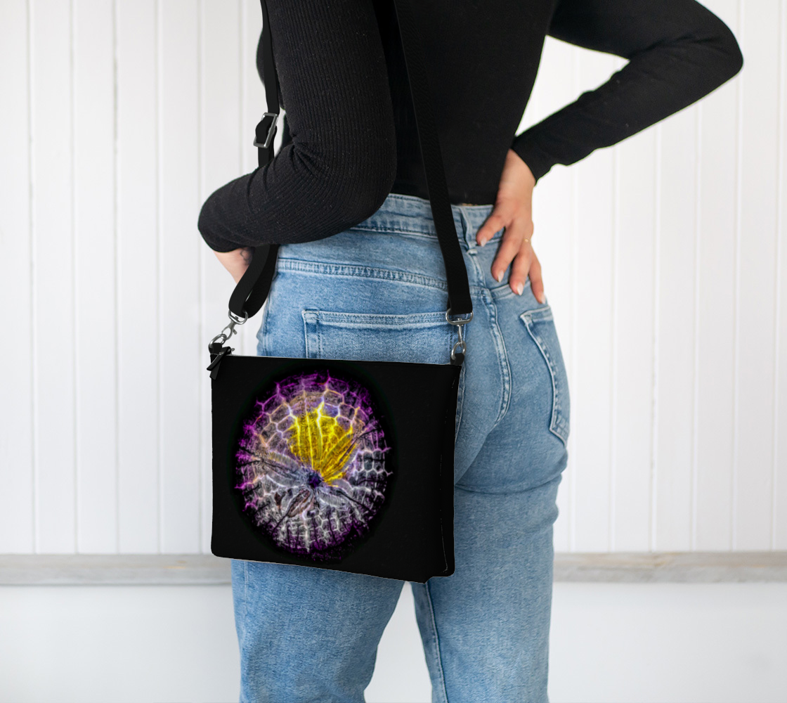 Spotlight Sand Dollar Vegan Leather Crossbody Purse