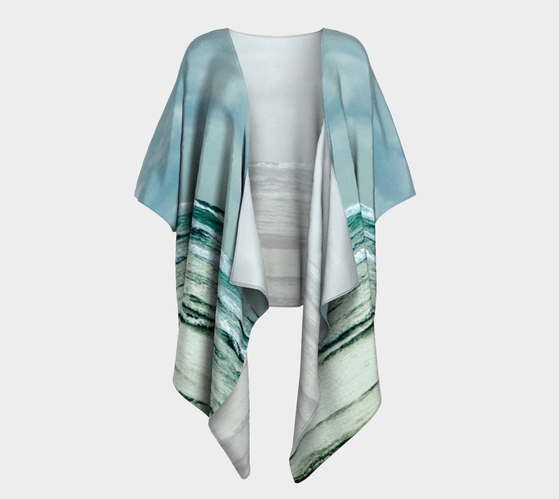 Ocean Calling West Coast Tofino Draped Kimono