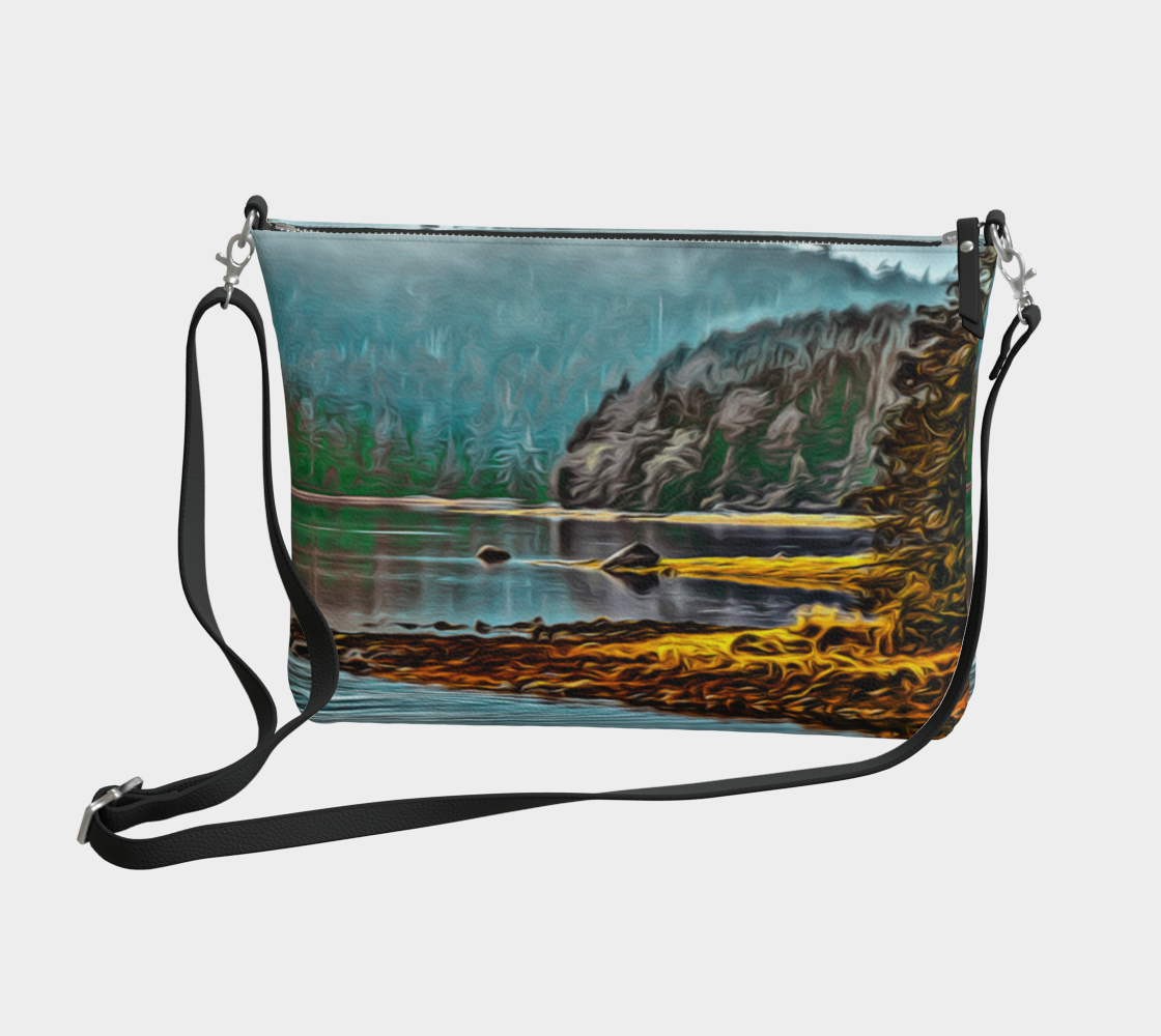 Wild Pacific Ucluelet Inlet Vegan Leather Crossbody Purse