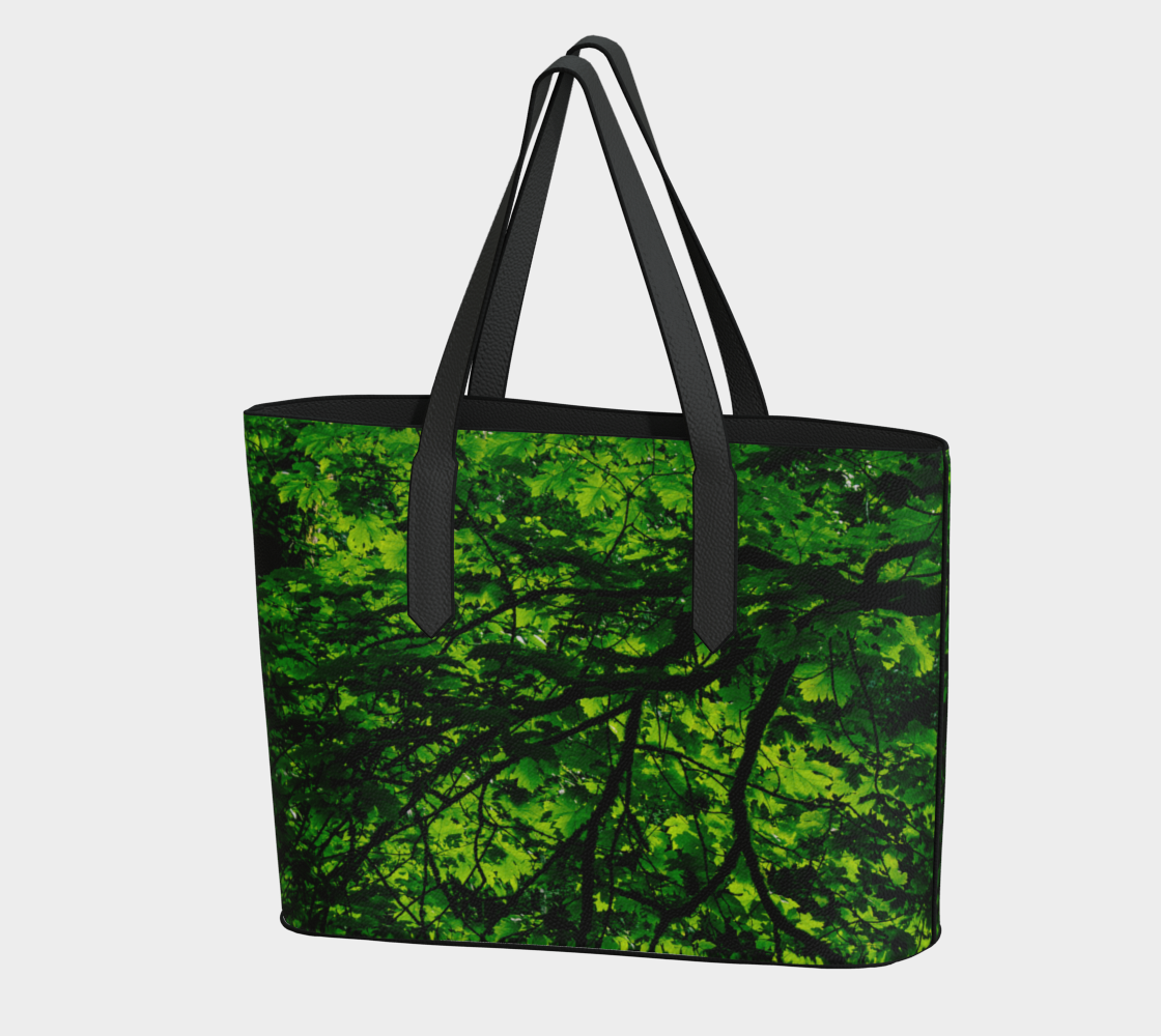 Tree Light Vegan Leather Tote Bag