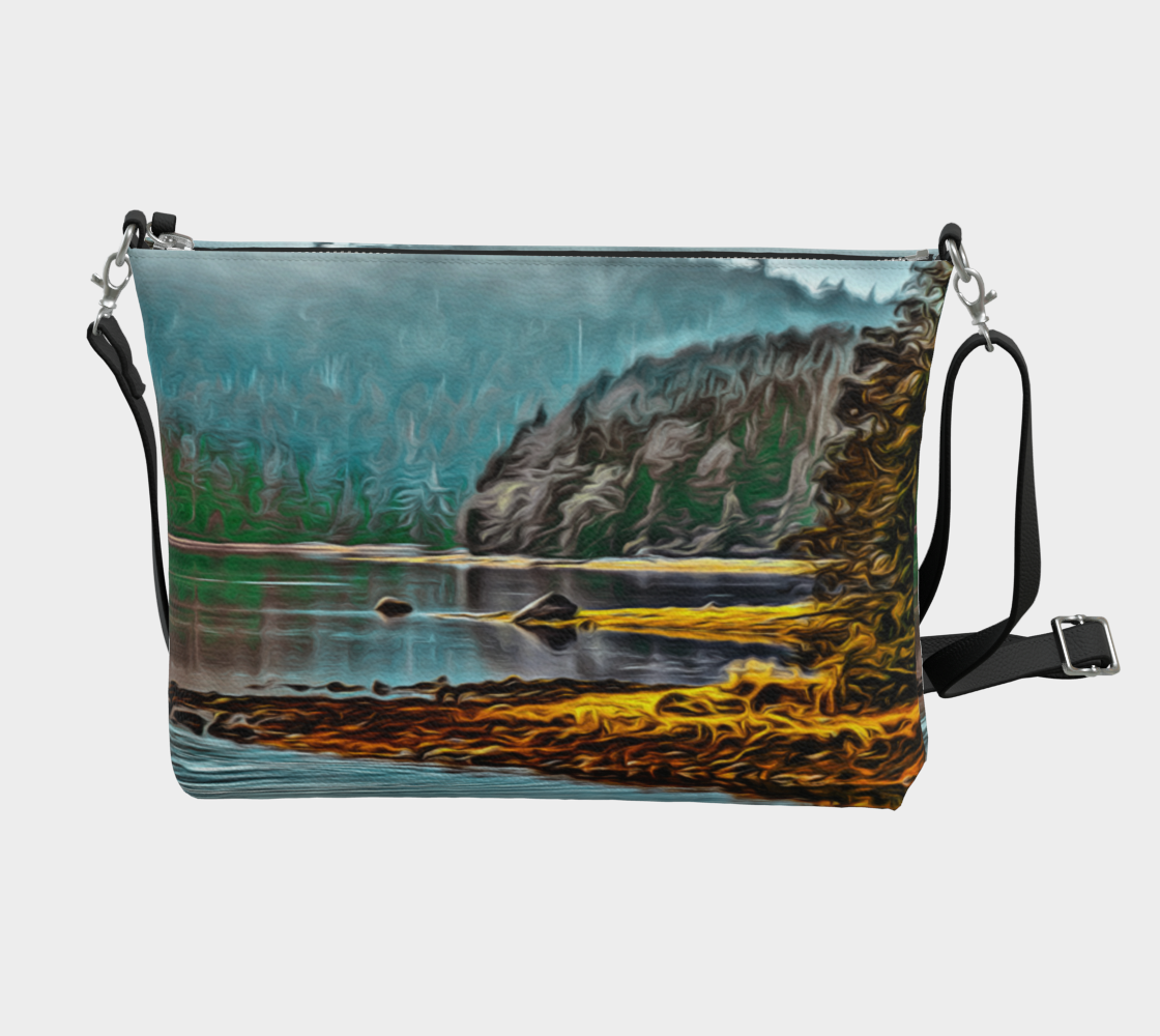 Wild Pacific Ucluelet Inlet Vegan Leather Crossbody Purse