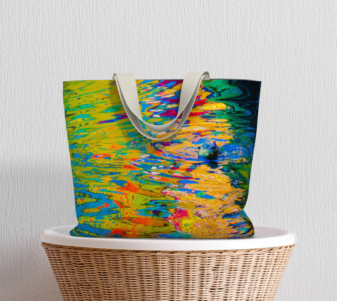 Van Isle Goddess Otter Art Oversized Market Tote.