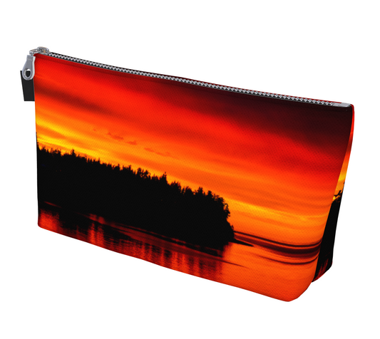 Awesome Sunset Parksville Beach Makeup Bag select from 2 sizes by Van Isle Goddess