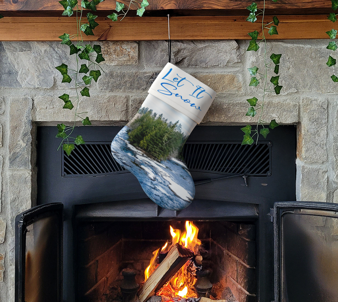 Let It Snow Comox Lake Holiday Stocking