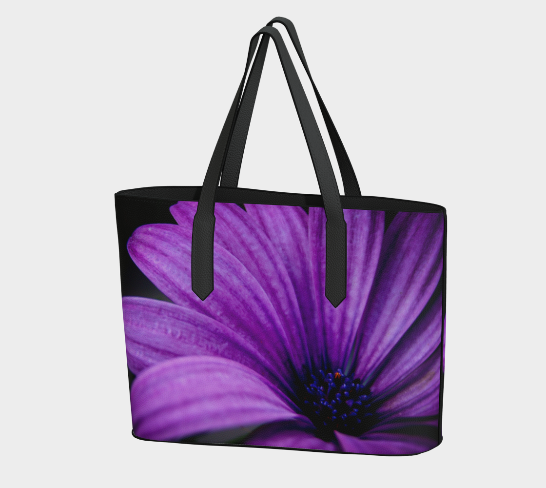 Violet Summer Vegan Leather Tote Bag