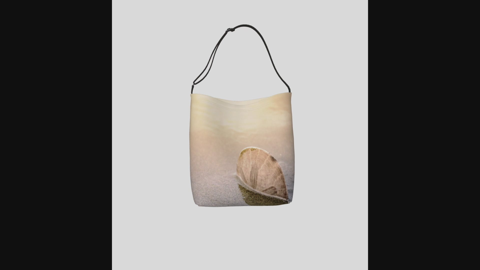 Video Standing in the Glow Sand Dollar Neoprene Day Tote: Radiant Coastal-Inspired Tote Bag