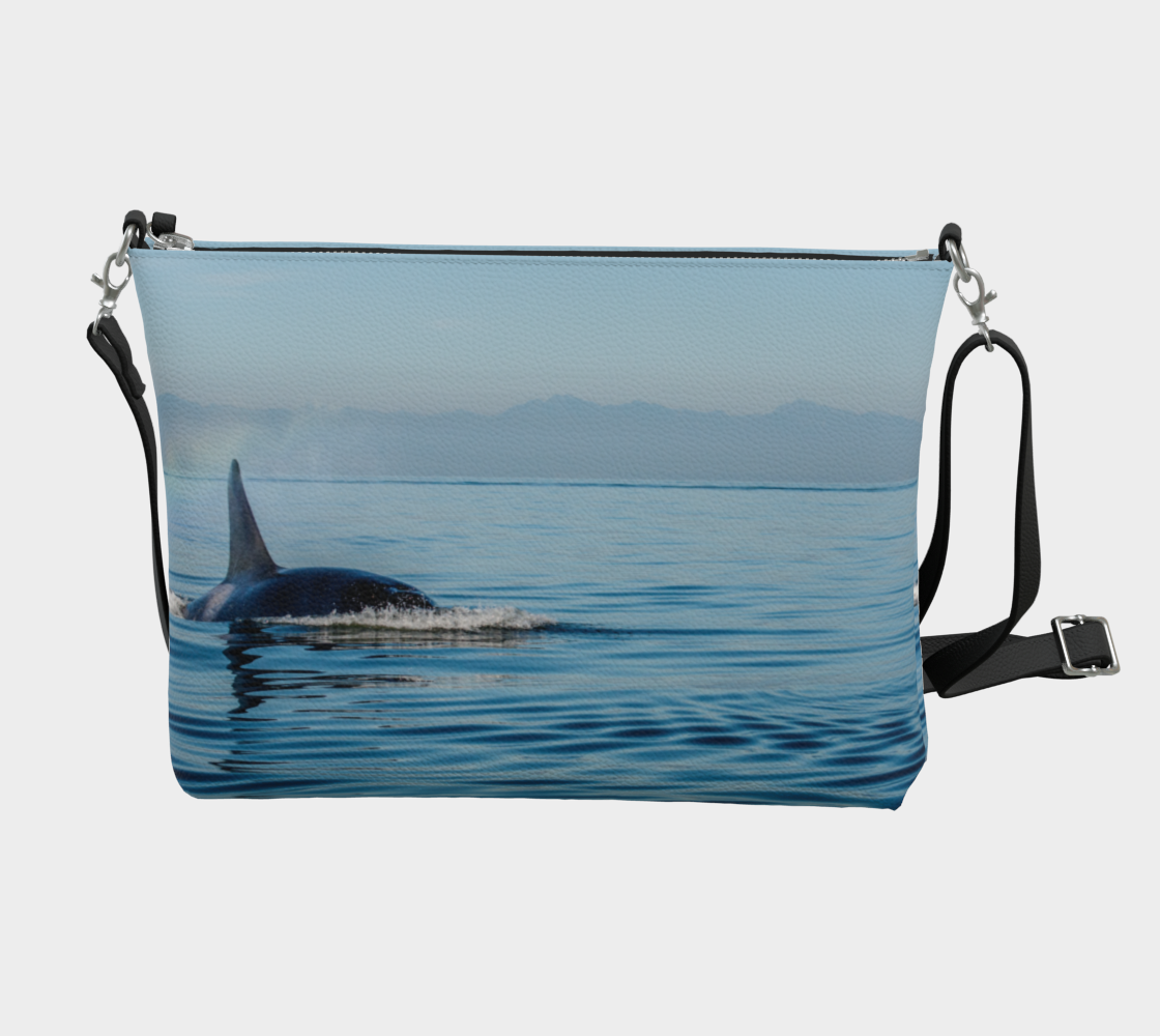 Orca Spray Vegan Leather Crossbody Purse