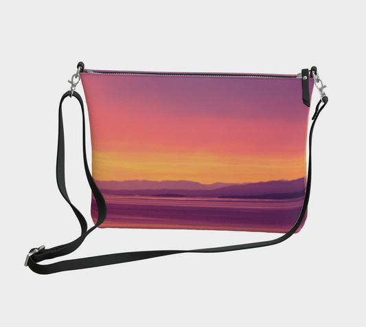 Vancouver Island Sunset Vegan Leather Crossbody Purse