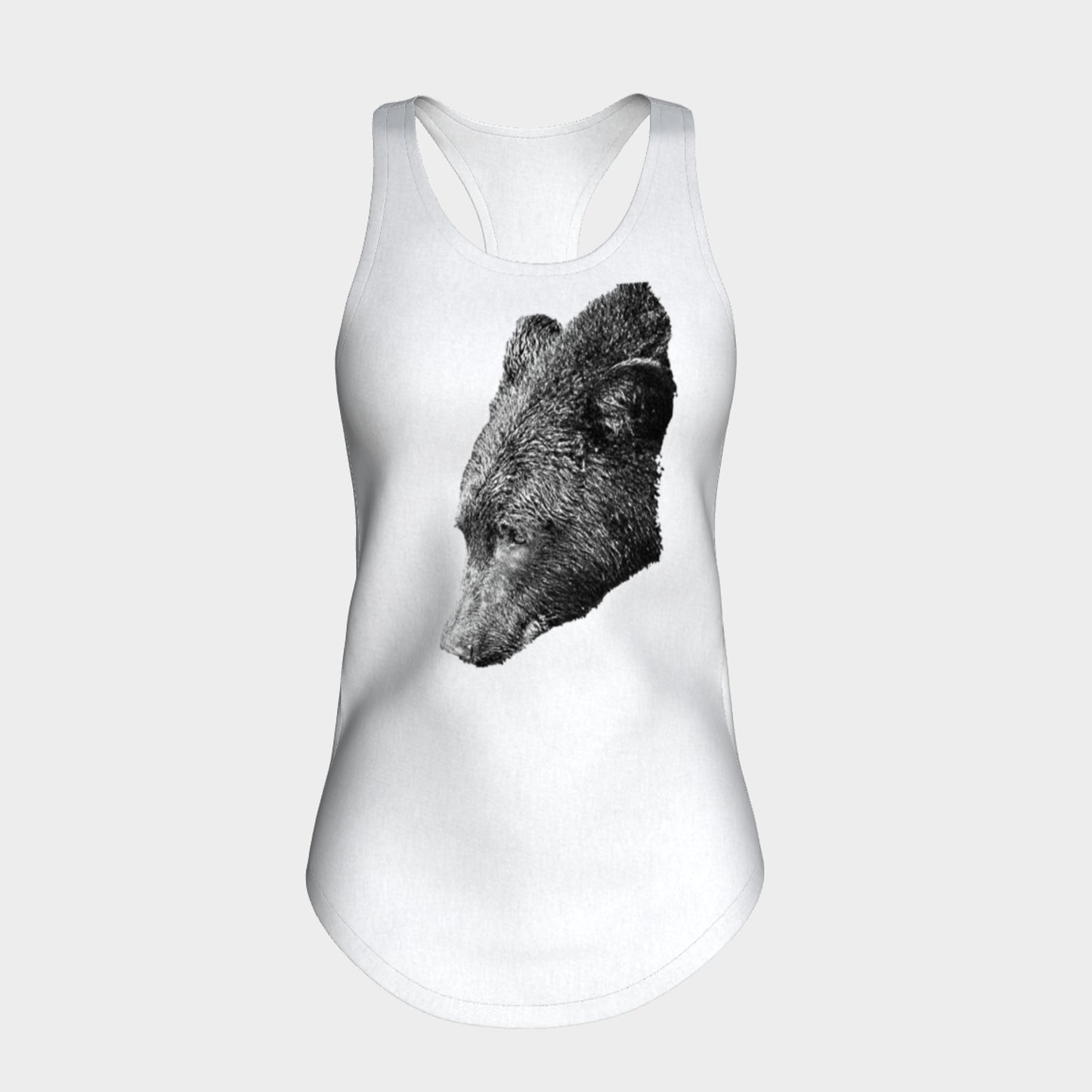 Adventure Bear Racerback Tank Top great for summer or working out available in summer colours by Van Isle Goddess