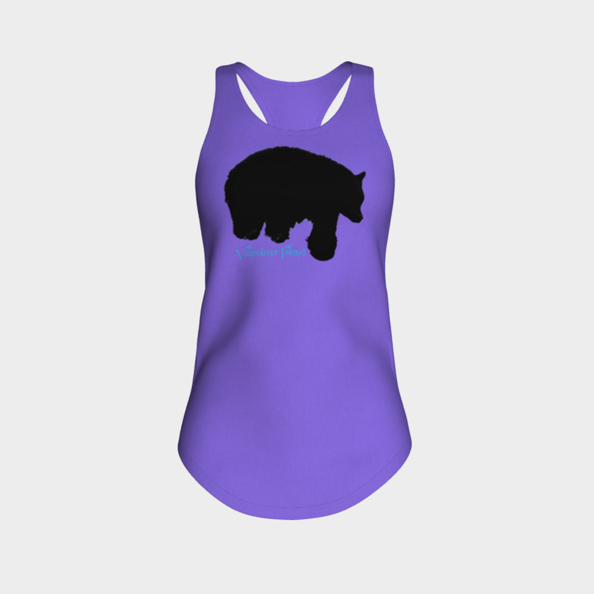 Bear Vancouver Island Racerback Tank Top by VanIsleGoddess.Com available in summer colours.