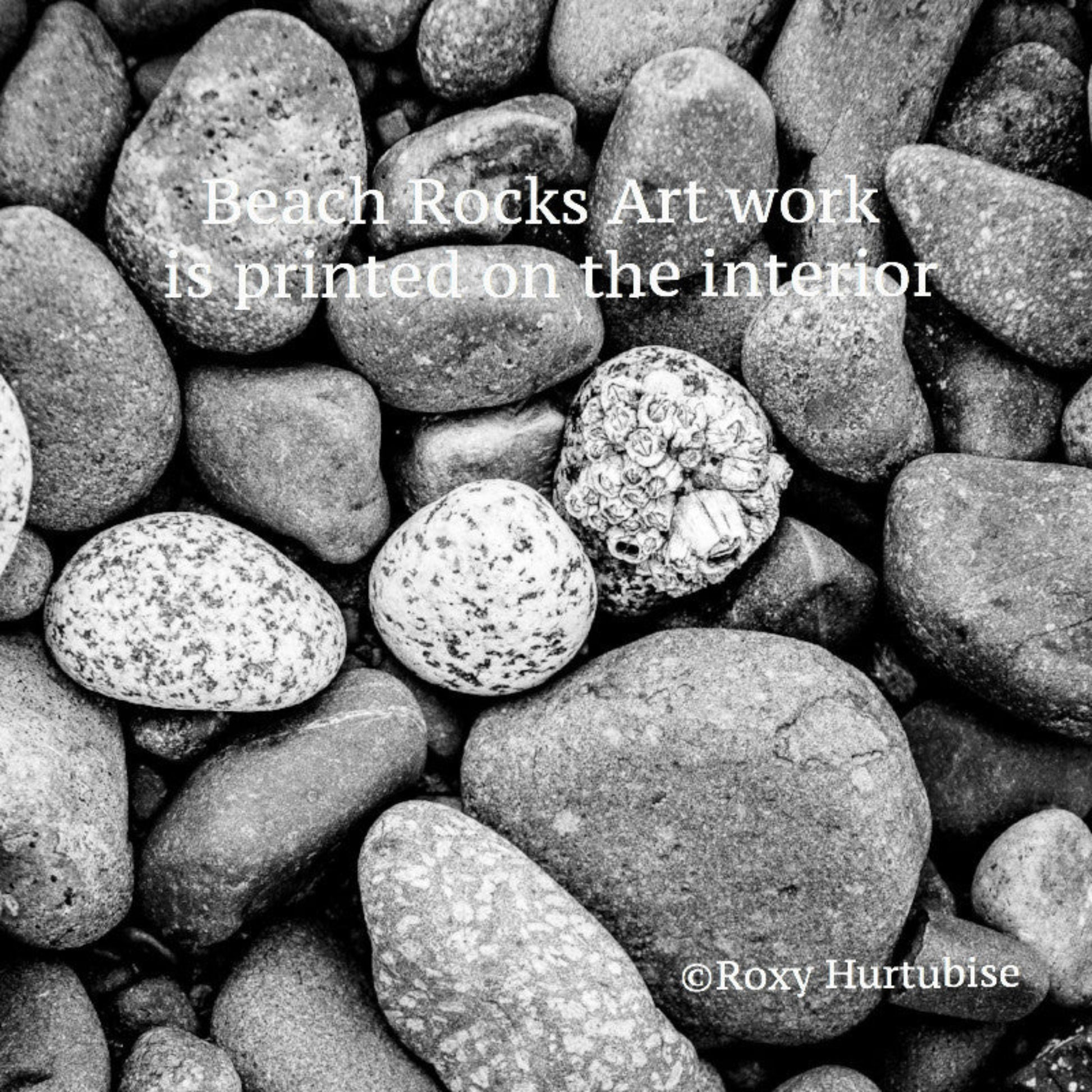 Beach Rocks art work is printed on the interior