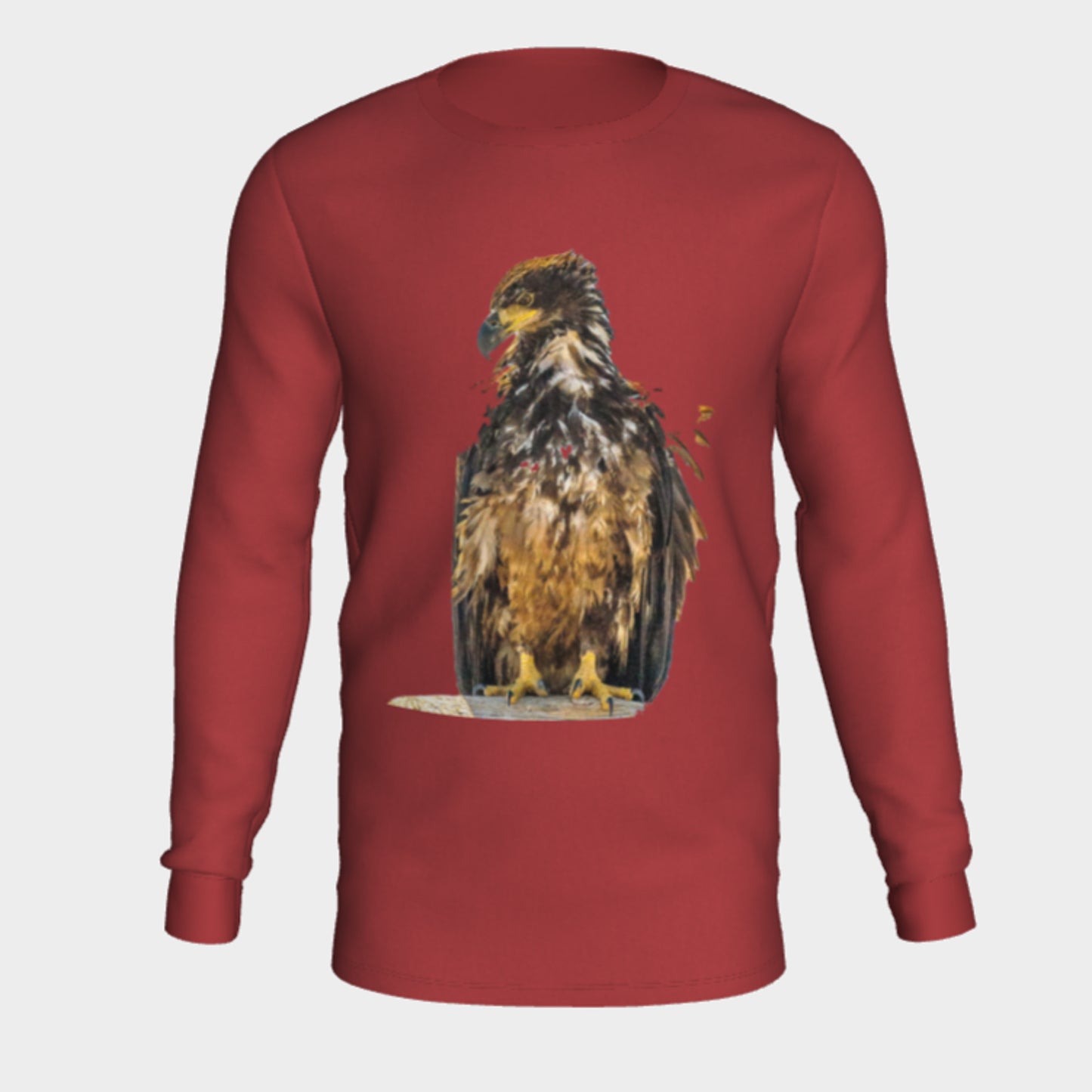 Eagle Eye Long Sleeve Unisex T-Shirt Features:  Flattering unisex fit Cozy long sleeves Crew neck Made with Milltex lightweight fabric Sizes small to 2XL